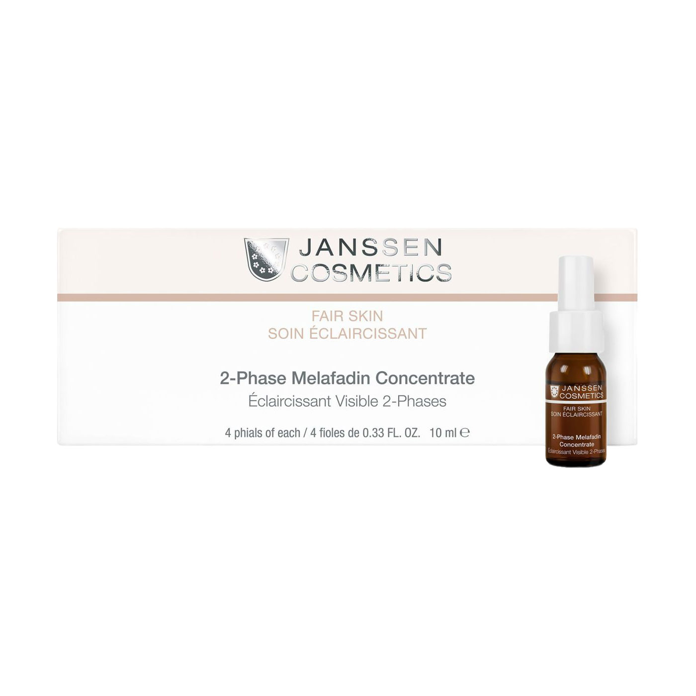 Двофазний освітлювальний комплекс для обличчя Janssen Cosmetics Fair Skin 2-Phase Melafadin Concentrate, 4*10 мл